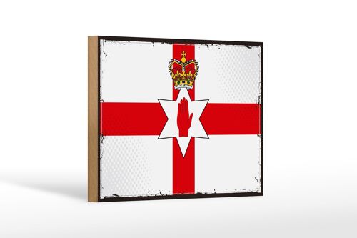 Holzschild Flagge Nordirland 18x12 cm RetroFlag Dekoration