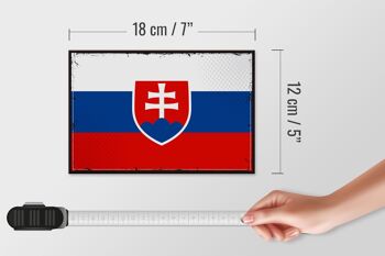 Drapeau en bois Slovaquie 18x12 cm Décoration rétro drapeau de la Slovaquie 4