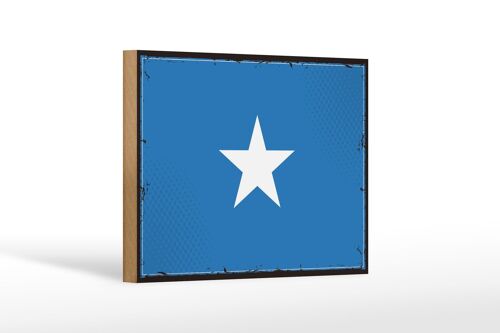 Holzschild Flagge Somalias 18x12 cm Retro Flag of Somalia Dekoration