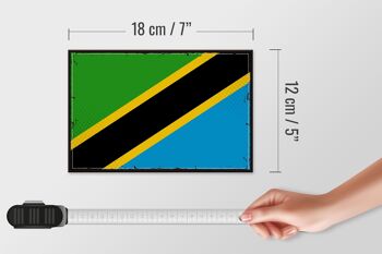 Panneau en bois drapeau de la tanzanie, 18x12cm, drapeau rétro de la tanzanie, décoration 4
