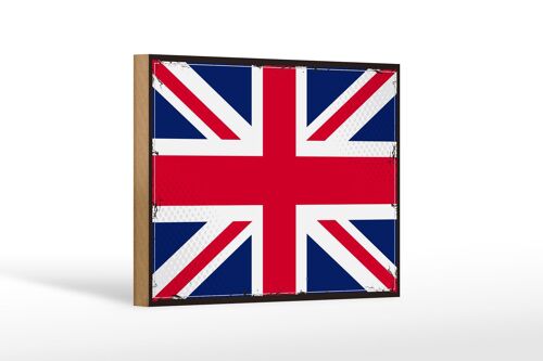 Holzschild Flagge Union Jack 18x12 cm Retro United Kingdom Dekoration