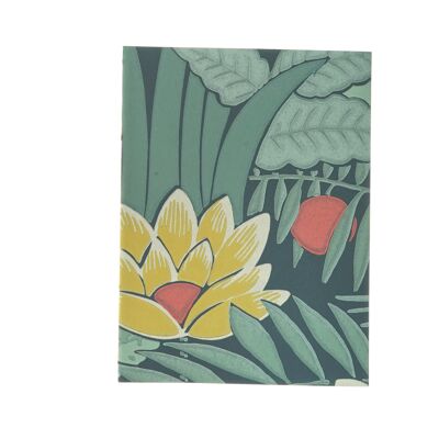 Cuaderno encuadernado copto - Lotus sagrado (pieza única)