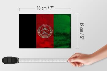 Panneau en bois drapeau Afghanistan 18x12 cm Afghanistan décoration rouille 4