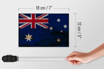 Panneau en bois drapeau Australie 18x12 cm Drapeau Australie décoration rouille 4