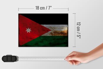 Panneau en bois drapeau Jordanie 18x12 cm Drapeau de la Jordanie décoration rouille 4