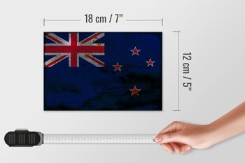 Panneau en bois drapeau Nouvelle-Zélande 18x12 cm Décoration rouille Nouvelle-Zélande 4