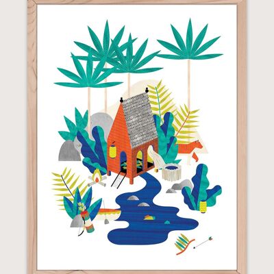 Jungle Cabin Poster - Noémie Cédille