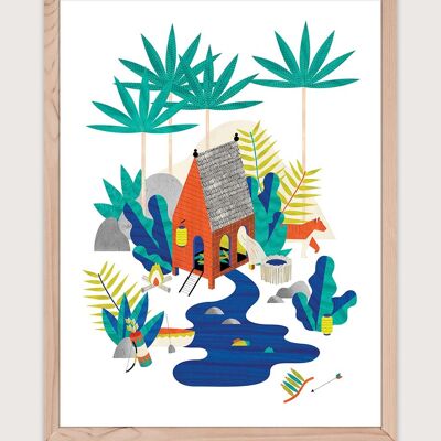 Dschungelhütte Poster - Noémie Cédille