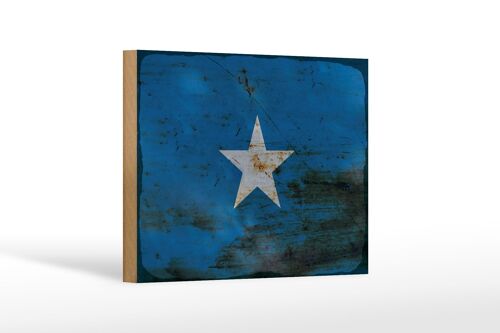 Holzschild Flagge Somalia 18x12 cm Flag of Somalia Rost Dekoration