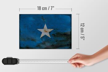Panneau en bois drapeau Somalie 18x12 cm Drapeau de la Somalie décoration rouille 4