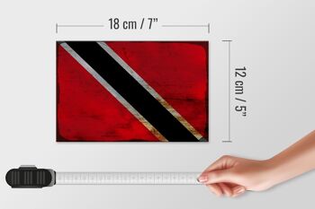 Drapeau panneau en bois Trinité-et-Tobago 18x12 cm drapeau décoration rouille 4