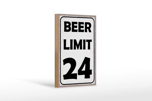 Holzschild Spruch 12x18cm BEER Limit 24 Bier Metal Dekoration