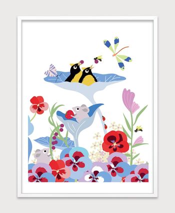 Duo 2 affiches pour chambre d'enfant : Pensée . Artiste: Alice RICARD 50x65 2