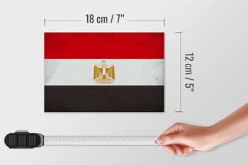 Panneau en bois drapeau Egypte 18x12 cm Drapeau de l'Egypte décoration vintage 4