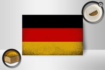 Panneau en bois drapeau Allemagne 18x12cm Drapeau Allemagne décoration vintage 2
