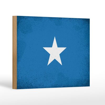 Letrero de madera bandera Somalia 18x12 cm Bandera de Somalia decoración vintage