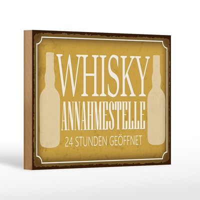 Cartello in legno con scritta 18x12 cm Decorazione punto accettazione whisky 24 ore