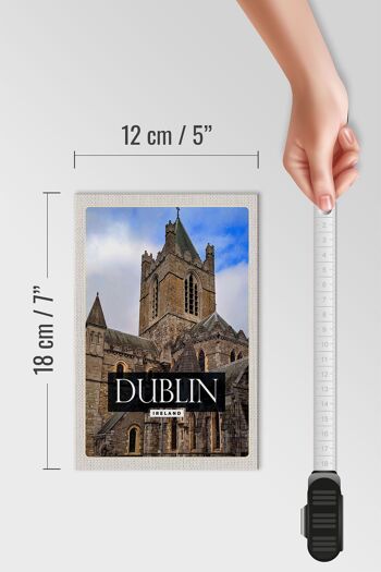 Panneau en bois voyage 12x18 cm, décoration de destination de voyage, château de Dublin, irlande 4