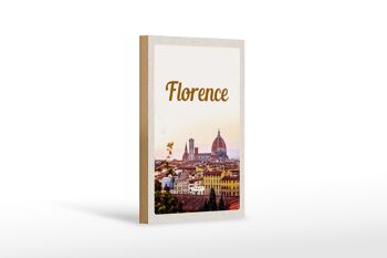 Panneau en bois voyage 12x18cm Florence Italie Italie vacances Toscane 1