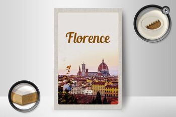 Panneau en bois voyage 12x18cm Florence Italie Italie vacances Toscane 2