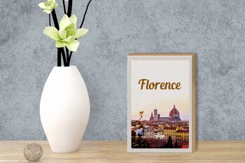 Panneau en bois voyage 12x18cm Florence Italie Italie vacances Toscane 3