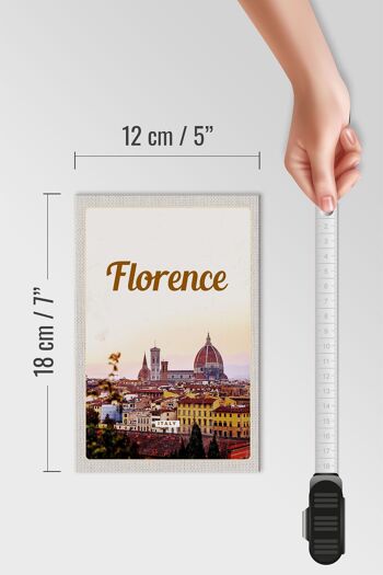 Panneau en bois voyage 12x18cm Florence Italie Italie vacances Toscane 4