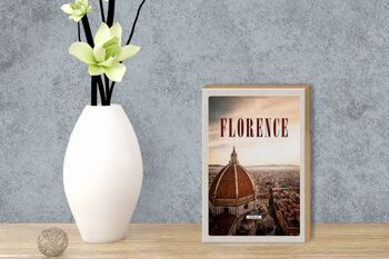 Panneau en bois voyage 12x18 cm Florence Italie Aperçu décoration destination de voyage 3
