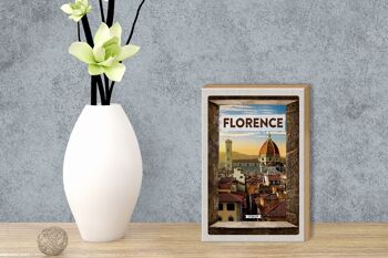 Panneau en bois voyage 12x18 cm Florence Italie vacances Toscane 3