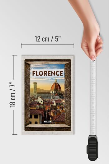 Panneau en bois voyage 12x18 cm Florence Italie vacances Toscane 4