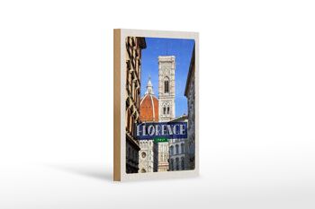 Panneau en bois voyage 12x18 cm Florence Italie vacances Toscane décoration 1