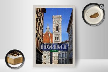 Panneau en bois voyage 12x18 cm Florence Italie vacances Toscane décoration 2