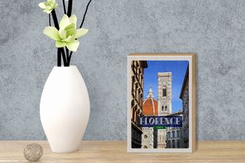 Panneau en bois voyage 12x18 cm Florence Italie vacances Toscane décoration 3
