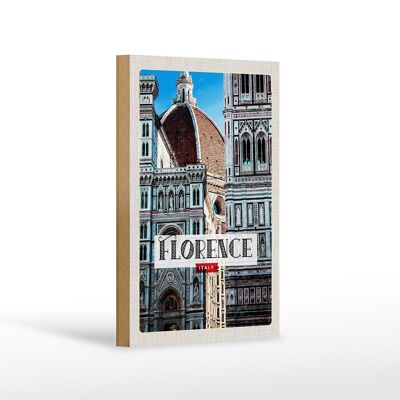 Cartello da viaggio in legno 12x18 cm Decorazione Firenze Italia vacanza centro storico