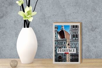 Panneau en bois voyage 12x18 cm Florence Italie vacances décoration vieille ville 3