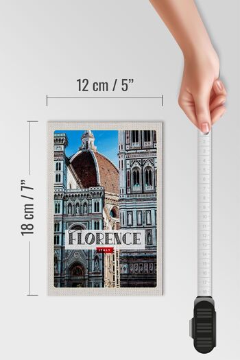 Panneau en bois voyage 12x18 cm Florence Italie vacances décoration vieille ville 4