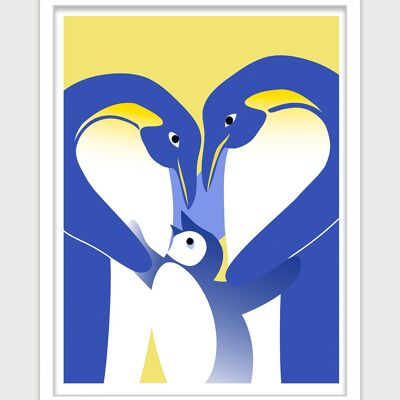 Poster fürs Kinderzimmer: Pinguoins. Künstler: Alice RICARD 30x40