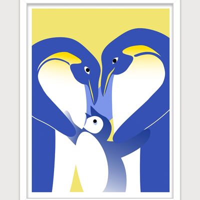 Poster fürs Kinderzimmer: Pinguoins. Künstler: Alice RICARD 30x40