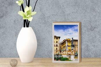 Panneau en bois voyage 12x18cm Florence Italie cadeau de vacances 3