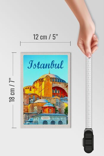 Panneau en bois voyage 12x18 cm Istanbul Turquie photo cadeau de vacances 4