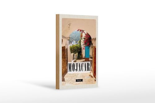 Holzschild Reise 12x18 cm Mojacar Spain Spanien Urlaub Dekoration