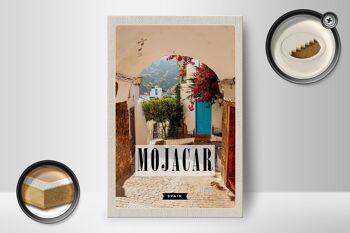 Panneau en bois voyage 12x18 cm Mojacar Espagne décoration de vacances 2