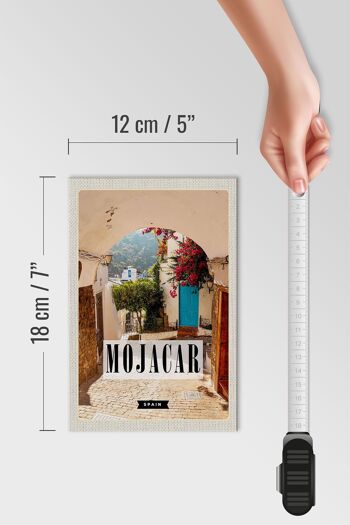 Panneau en bois voyage 12x18 cm Mojacar Espagne décoration de vacances 4