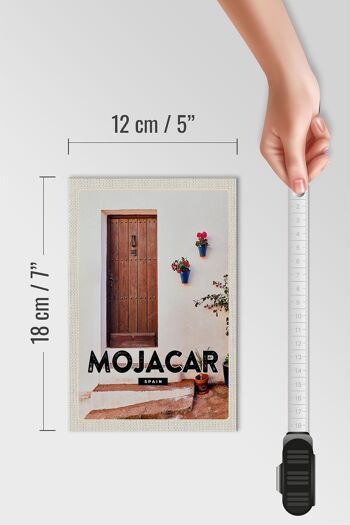 Panneau en bois voyage 12x18cm Mojacar Espagne Espagne porte en bois cadeau 4