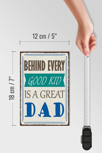 Panneau en bois disant 12x18 cm derrière chaque bon enfant est un super papa 4
