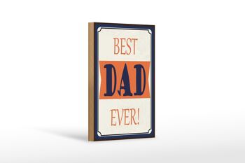 Panneau en bois disant 12x18 cm meilleur papa de tous les temps, meilleur cadeau pour père 1