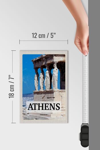 Panneau de voyage en bois 12x18cm, rétro, Athènes, grèce, décoration cadeau 4