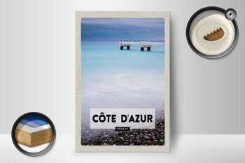 Panneau en bois voyage 12x18 cm cote d'azur France décoration vacances mer 2