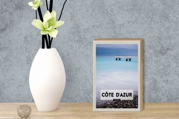 Panneau en bois voyage 12x18 cm cote d'azur France décoration vacances mer 3