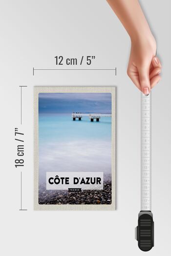 Panneau en bois voyage 12x18 cm cote d'azur France décoration vacances mer 4