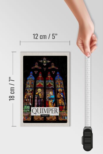 Panneau en bois voyage 12x18cm Décoration Cathédrale Saint Corentin Quimper 4